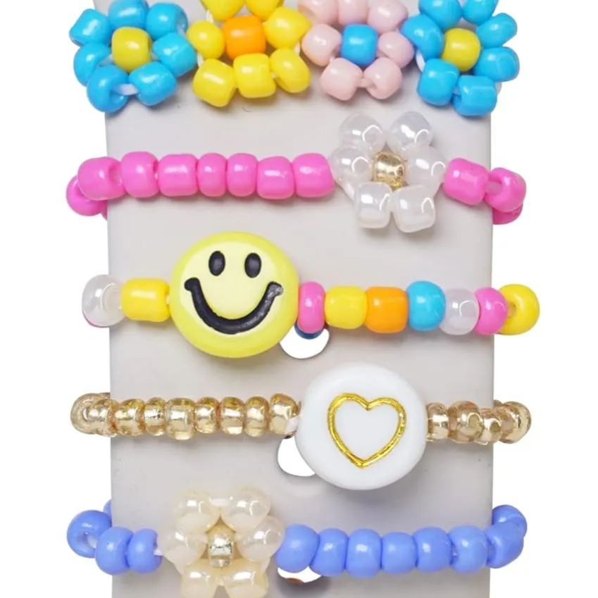 Beaded Watch Band Charms Compitable with Watch 38/40/41/42/44/45/49mm, Cute Beads Decorative Rings Loops Watch Assceeories for iWatch Series 8/7/6/5/4/3/2/1 (Band Not Included)