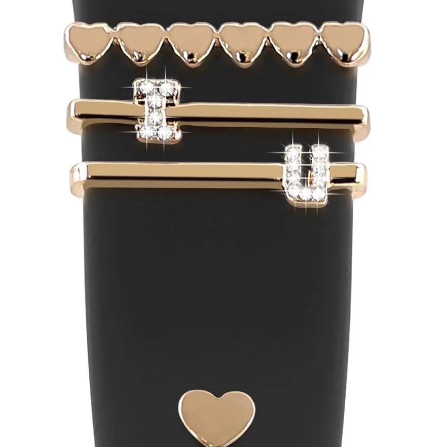 Charm Fashion Decorative Ring for Apple Watch Silicone Band Charm Diamond Sparkle Decorative Metal Charm (Without Band)