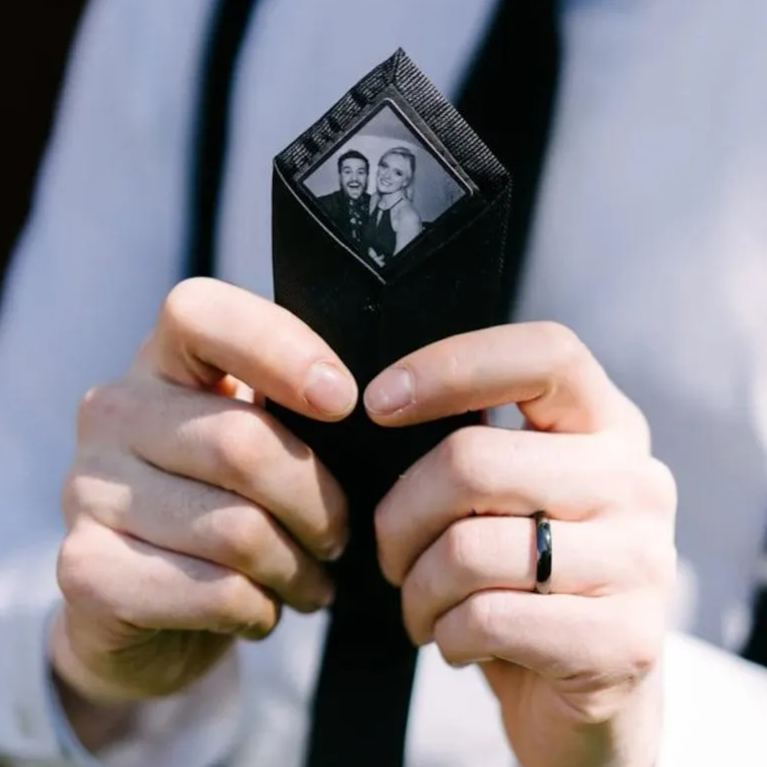Custom Photo Patch for ties, Christmas, gifts, tie patch, grampa, wedding, father of the bride, fathers day, micro wedding, anniversary, dad