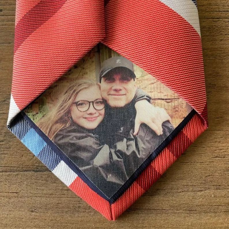 Custom Photo Patch for ties, Christmas, gifts, tie patch, grampa, wedding, father of the bride, fathers day, micro wedding, anniversary, dad