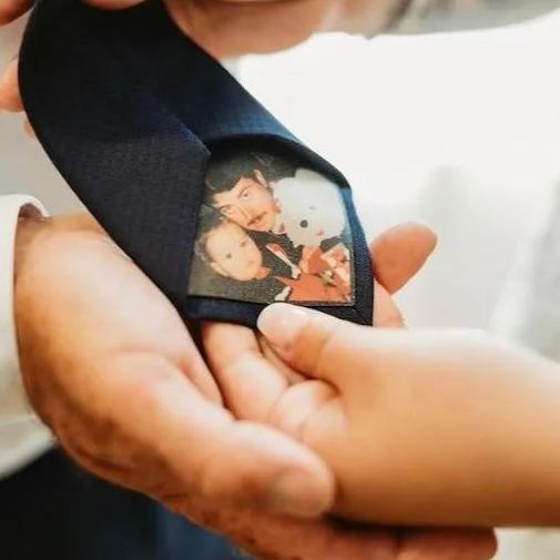 Custom Photo Patch for ties, Christmas, gifts, tie patch, grampa, wedding, father of the bride, fathers day, micro wedding, anniversary, dad
