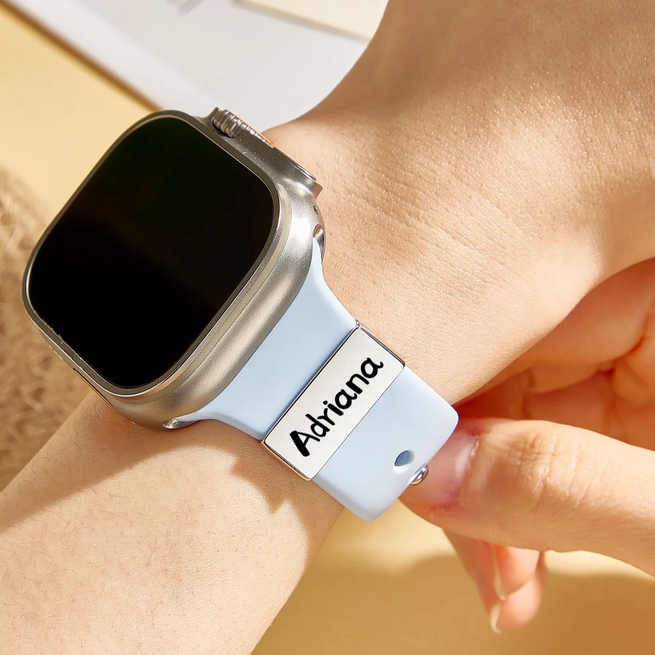 Personalized Watch Band Charm, Smart Watch Charm, Hand Stamped Personalized Gift, Nurse Week Graduation Gift Name