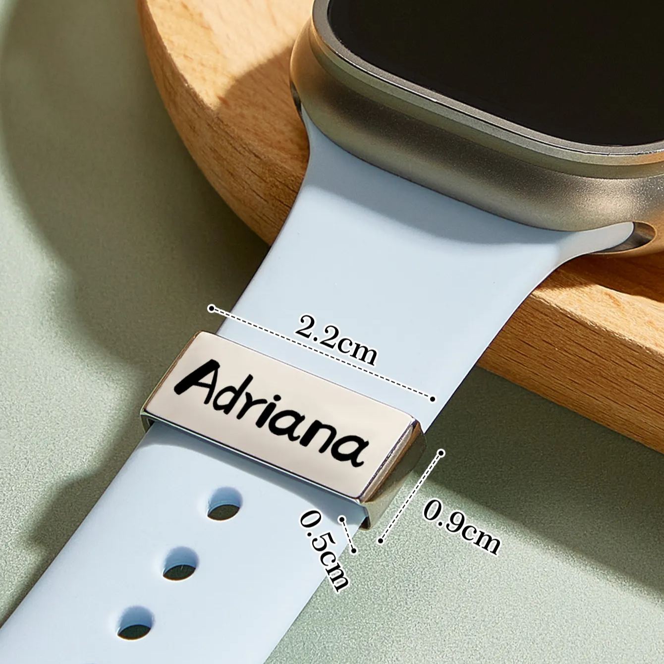 Personalized Watch Band Charm, Smart Watch Charm, Hand Stamped Personalized Gift, Nurse Week Graduation Gift Name