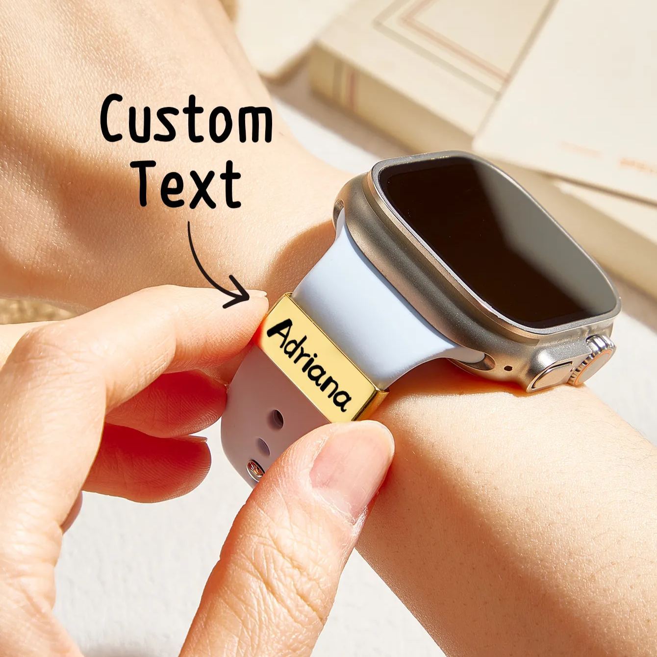 Personalized Watch Band Charm, Smart Watch Charm, Hand Stamped Personalized Gift, Nurse Week Graduation Gift Name