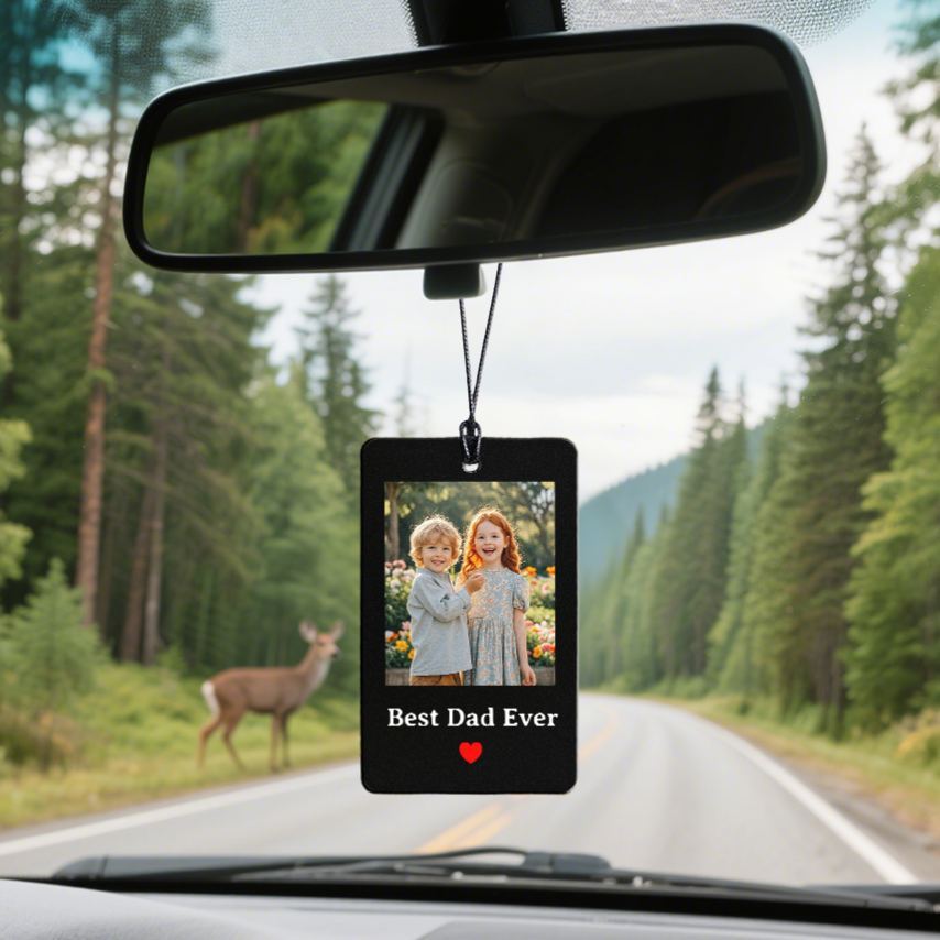 Best Dad Ever, Car Air Freshener, Car Accessories For Men, Dad Photo Gift, Dad Gift, Personalized Gift For Him, Fathers Day Gift For Dad