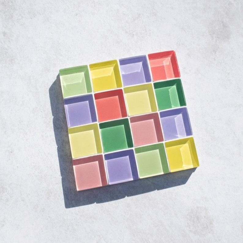 Glass Tile Coaster | Handmade Drink Coaster | Square Coaster | Housewarming Gift | Gift for Her | Gift for Him | Birthday Gifts