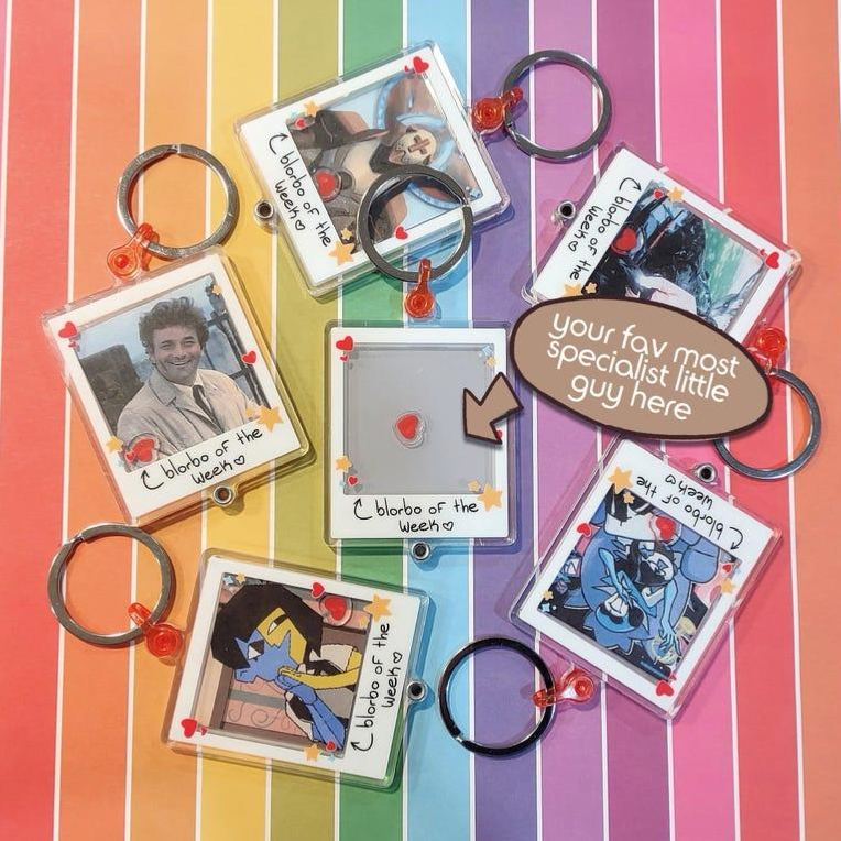 Customizable Blorbo of the Week 3 Inch Acrylic Shaker Keychain