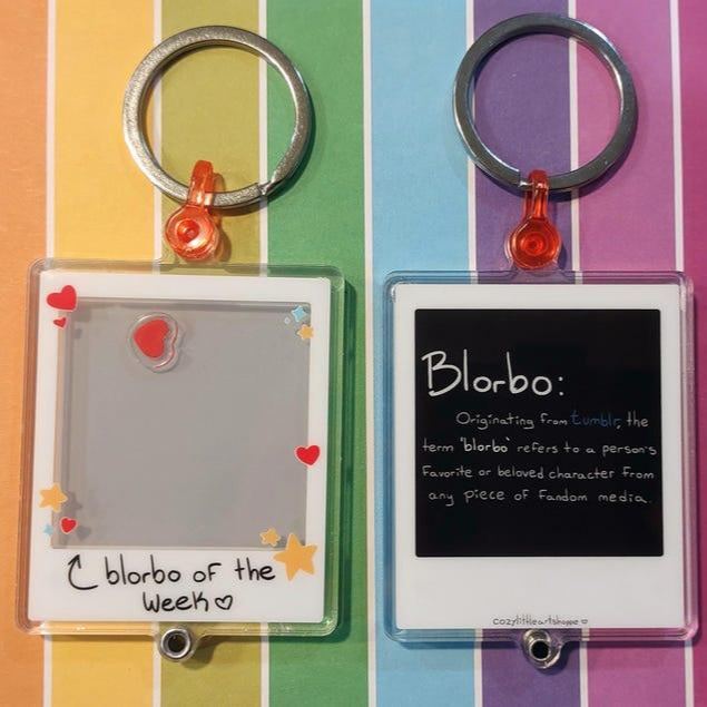 Customizable Blorbo of the Week 3 Inch Acrylic Shaker Keychain