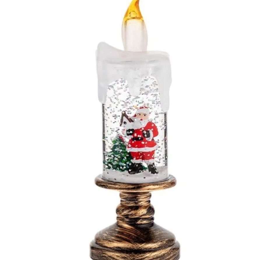 Creative Candle Lights LED Christmas Snow Globe Christmas Lights
