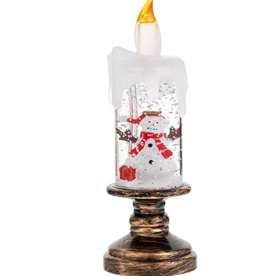 Creative Candle Lights LED Christmas Snow Globe Christmas Lights