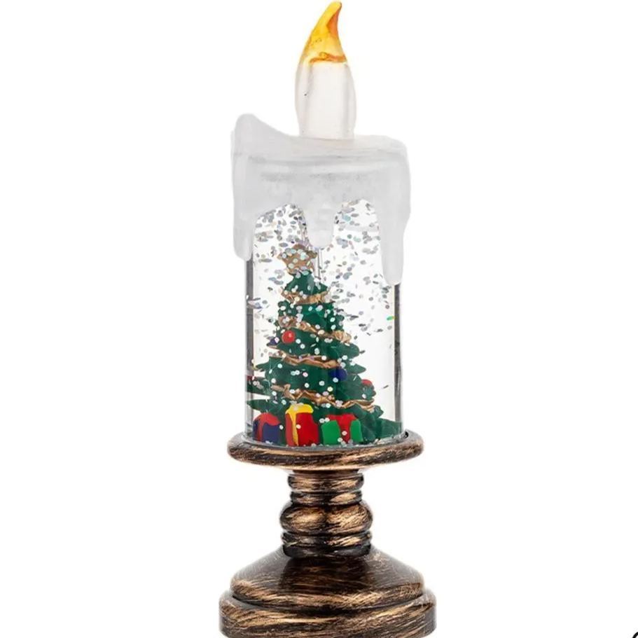 Creative Candle Lights LED Christmas Snow Globe Christmas Lights