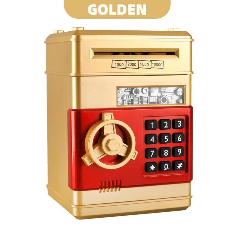 Mini Safe Money Box – Fingerprint Coin Bank, Password Lock Piggy Bank, Small Plastic Security Safe for Kids & Adults, Gift Savings Box