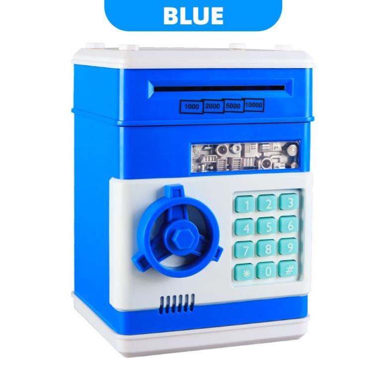 Mini Safe Money Box – Fingerprint Coin Bank, Password Lock Piggy Bank, Small Plastic Security Safe for Kids & Adults, Gift Savings Box