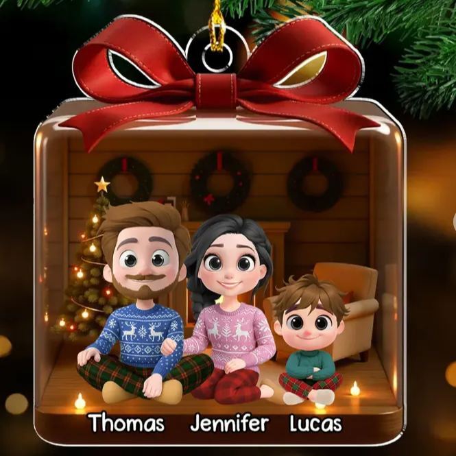 Family Is A Gift - Personalized Custom 3D Effect Acrylic Ornament