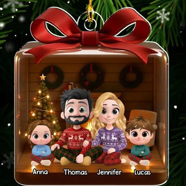 Family Is A Gift - Personalized Custom 3D Effect Acrylic Ornament