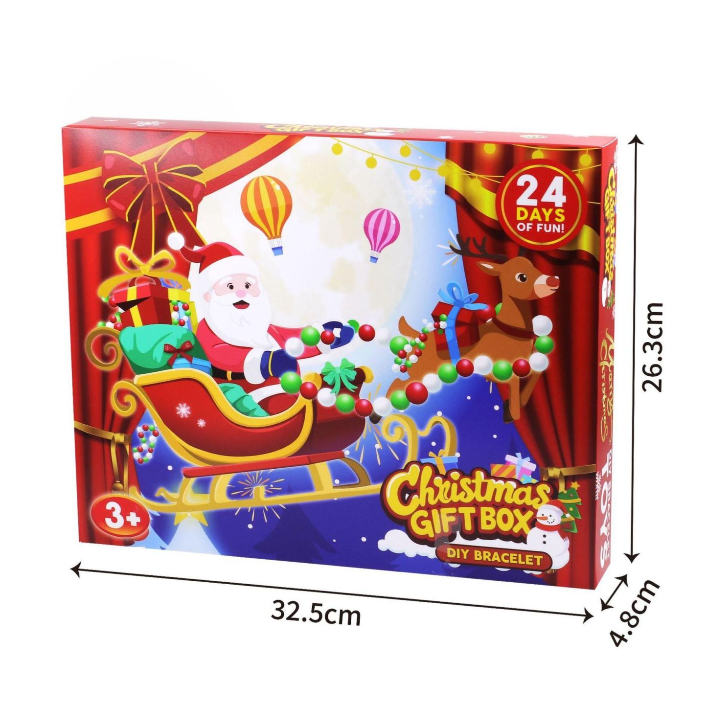 Christmas Advent Calendar Surprise Box – DIY Bead Toy Blind Box for Kids & Holiday Gift Fun