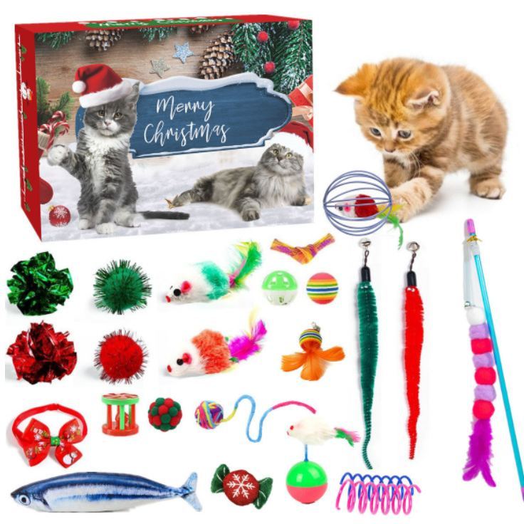 Christmas Advent Calendar for Pet Lovers Cat & Dog Surprise Blind Box Countdown Gift for Animal Lovers