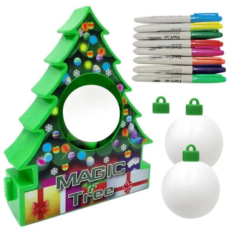 TreeMendous Christmas Ornament Decorating Kit – DIY Spinning Ornament Maker for Kids, Battery Operated (Batteries Not Included)