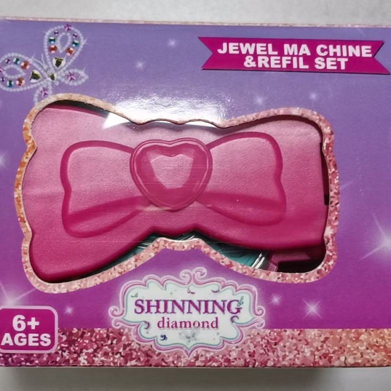 Blingbling Magic Nail Drill Machine, A Girl'S Pretend Play Hair Diamond Machine Toy, Bling Drilling Machine