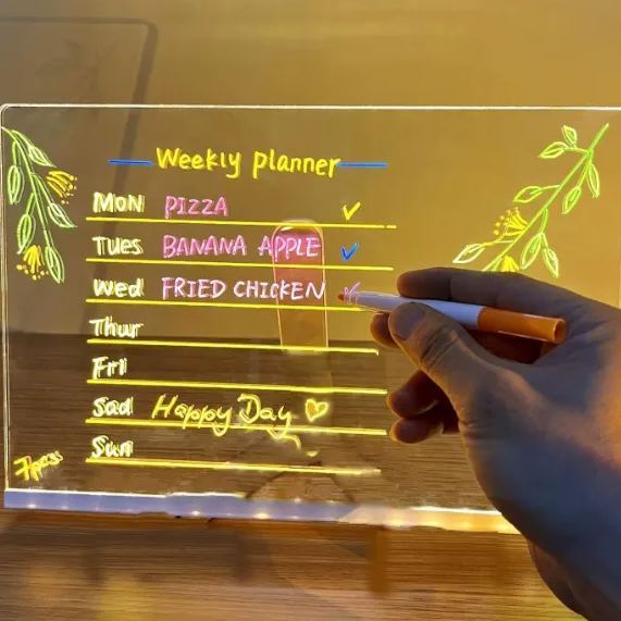 Kids Glow Drawing Board  Erasable LED Writing Pad Lights Christmas Gift for Boys & Girls