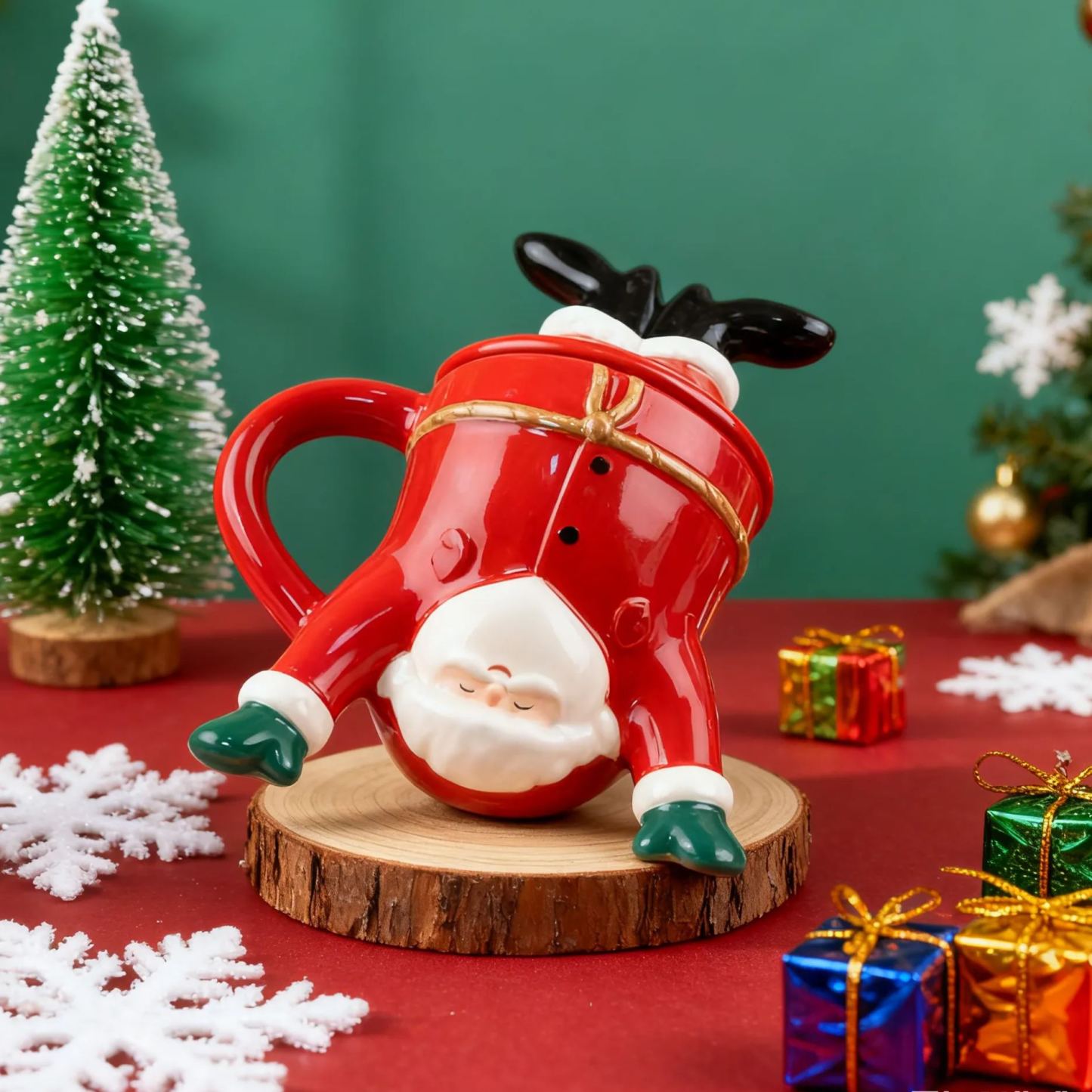 Christmas Santa Ceramic Mug Cute Cartoon Snowman Cup Holiday Coffee Mug Christmas Gift