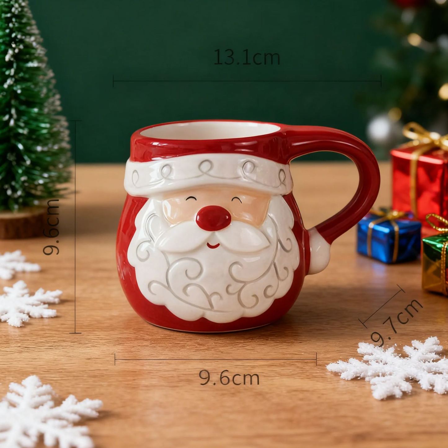 Christmas Santa Ceramic Mug Cute Cartoon Snowman Cup Holiday Coffee Mug Christmas Gift