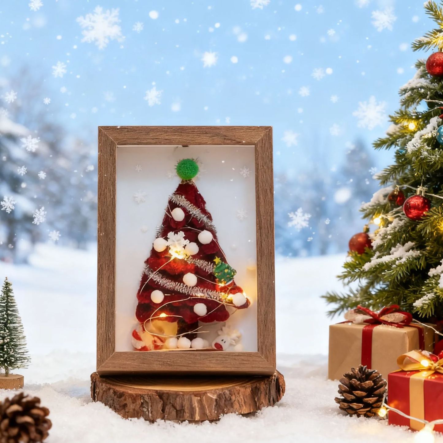 DIY Light-Up Pipe Cleaner Christmas Tree KitHoliday Table Decoration Gift Christmas Cute Ornament Gift