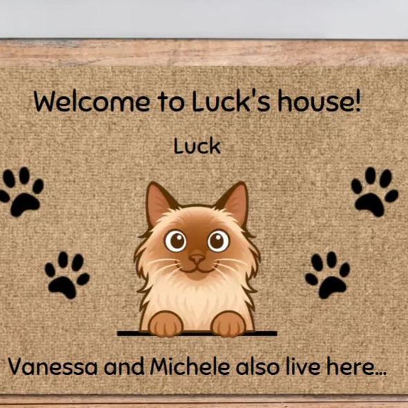 Custom Pet Cartoon Photo Bath Doormat Create Your Doormat Family Doormat Gift