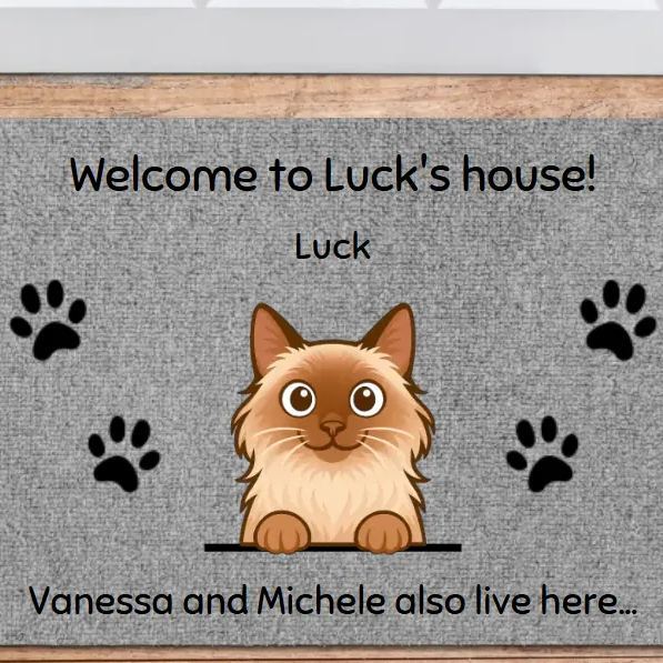 Custom Pet Cartoon Photo Bath Doormat Create Your Doormat Family Doormat Gift