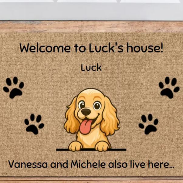 Custom Pet Cartoon Photo Bath Doormat Create Your Doormat Family Doormat Gift
