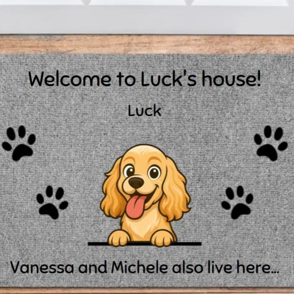 Custom Pet Cartoon Photo Bath Doormat Create Your Doormat Family Doormat Gift