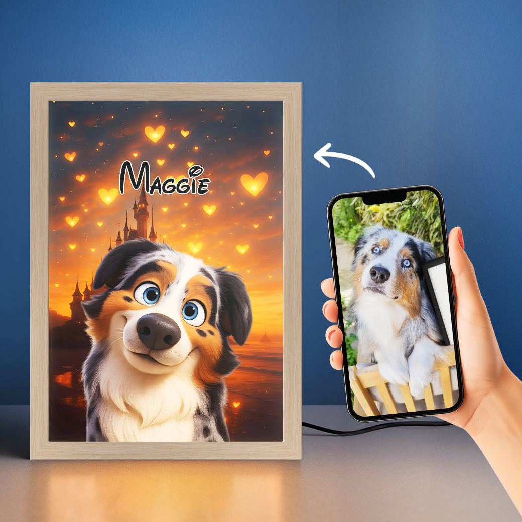 Magical Pet Portrait LED Night Light Custom Photo Pet LED Night Light Gift For Pet Lover