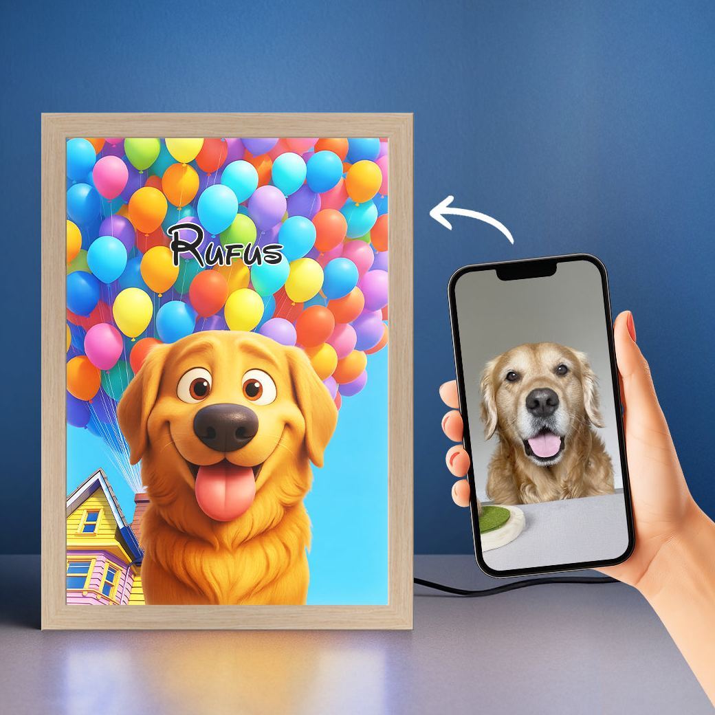 Magical Pet Portrait LED Night Light Custom Photo Pet LED Night Light Gift For Pet Lover