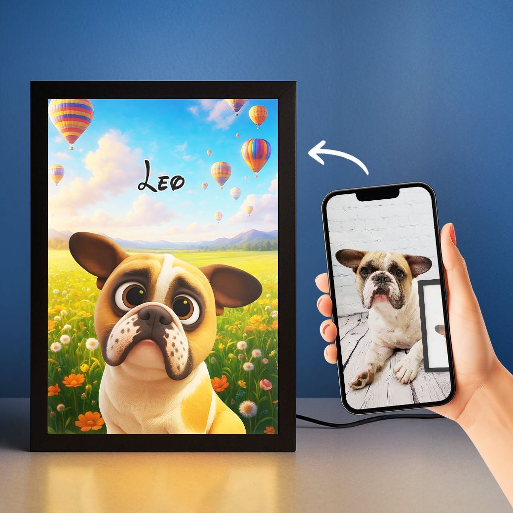 Magical Pet Portrait LED Night Light Custom Photo Pet LED Night Light Gift For Pet Lover