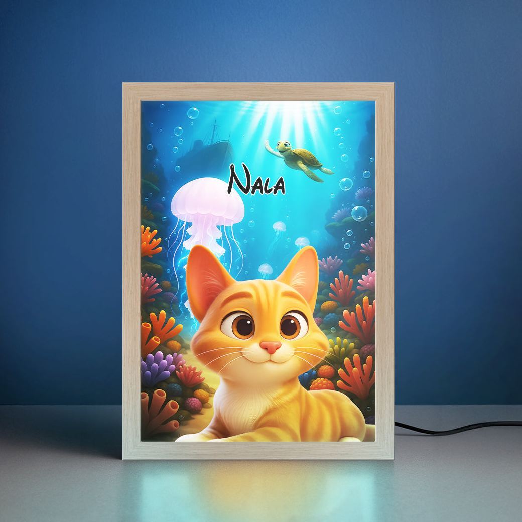 Magical Pet Portrait LED Night Light Custom Photo Pet LED Night Light Gift For Pet Lover