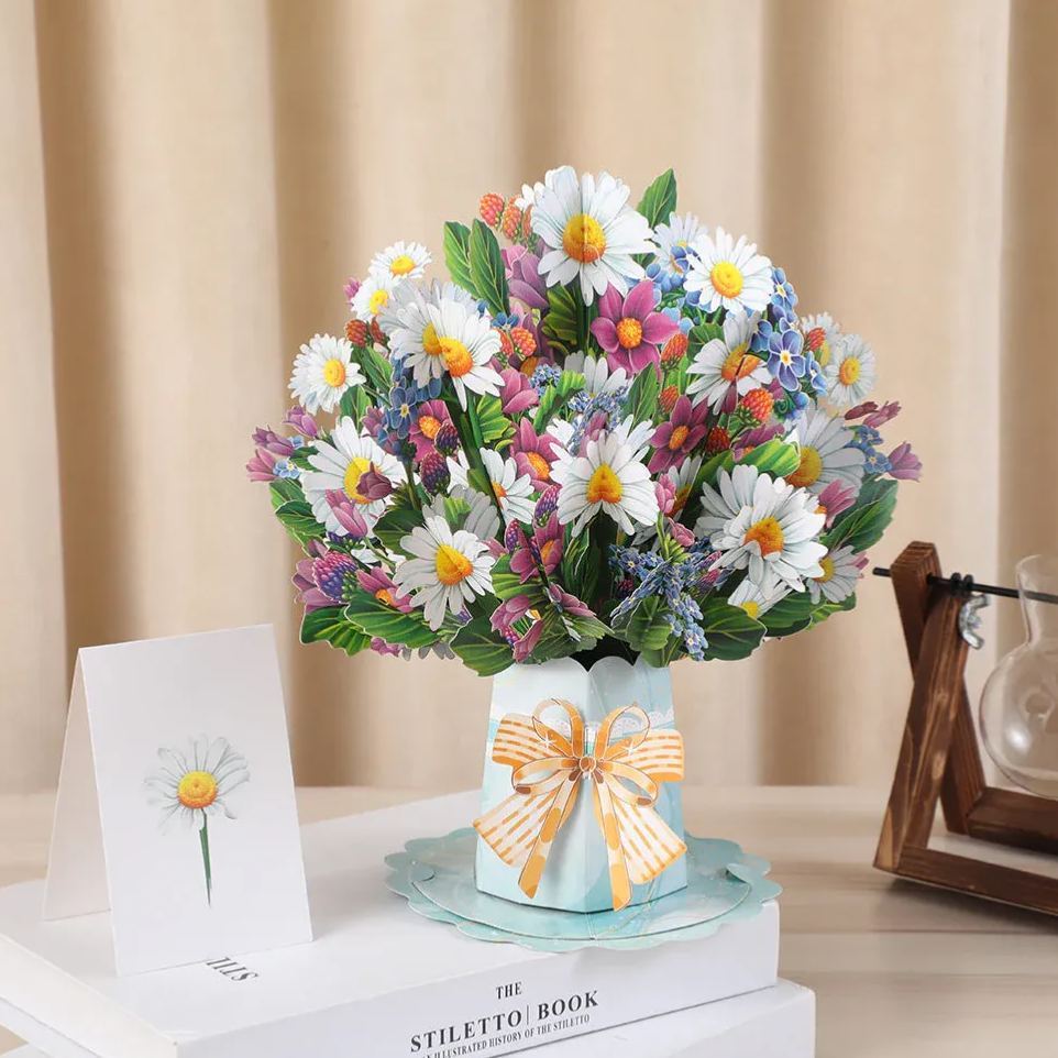 Forever-Blooming 3D Flower Pop-Up Card– Personalized Love Message & Everlasting Bloom - SantaSocks