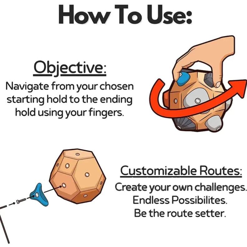 Handcrafted Climbing Block Climbing Grip Trainer