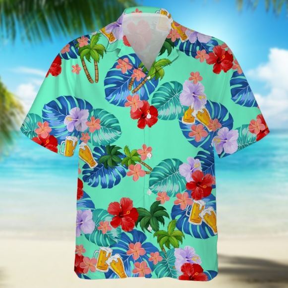Custom Birthday Photo Tropical Style Hawaii Shirt Summer Gift - SantaSocks