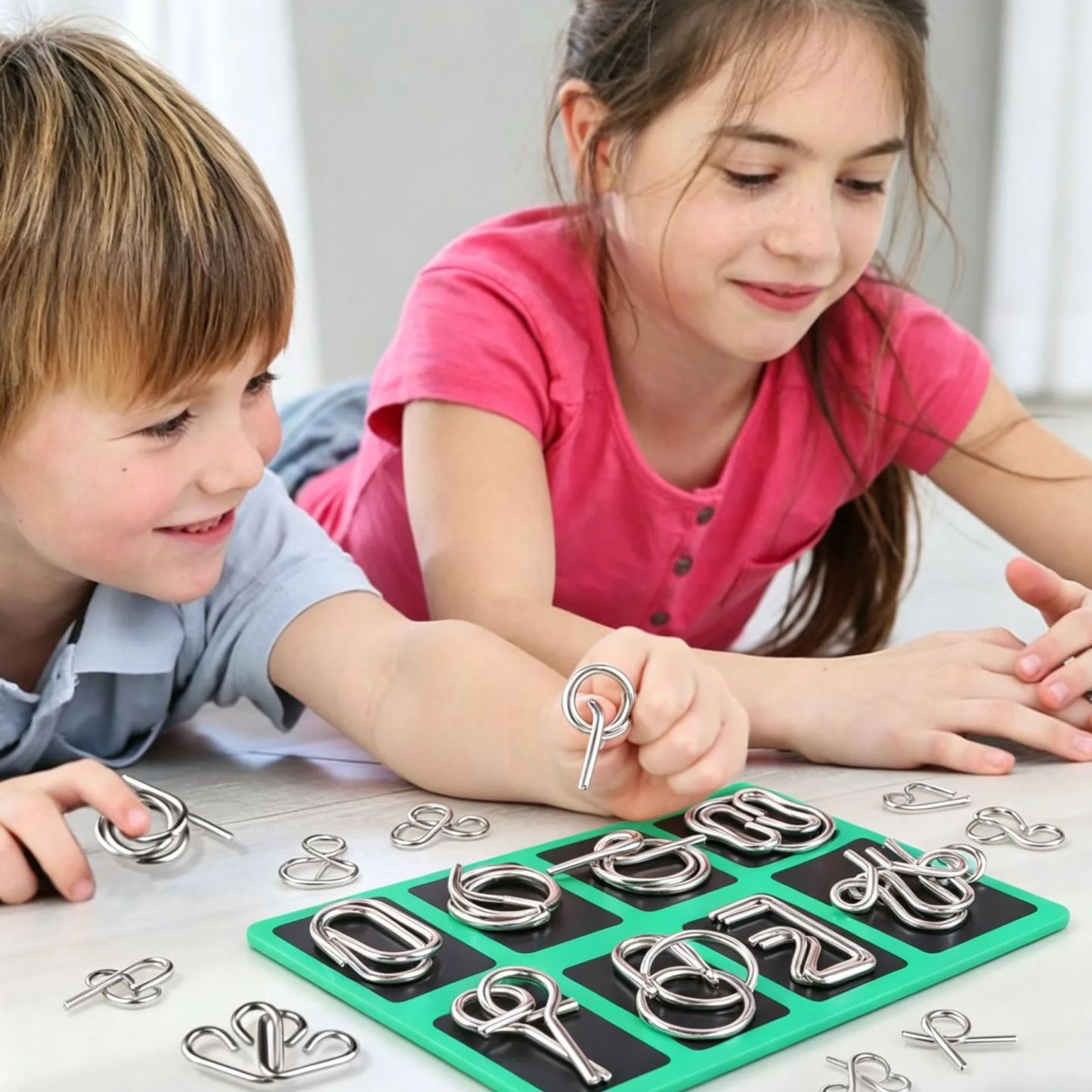 Woyuosn Metal Brain Teaser Puzzles Physics Mind - SantaSocks