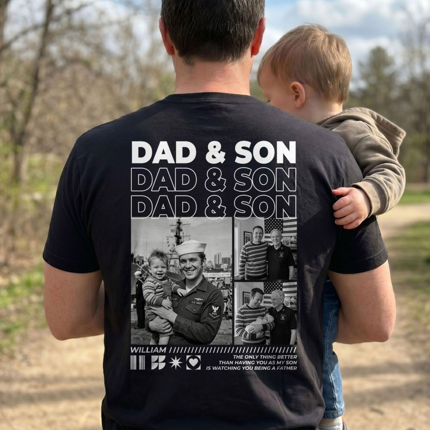 Personalized Mom & Son / Mom & Daughter / Dad & Daughter Shirt - Modern Typography Family Love Quote Tee for Parents - SantaSocks