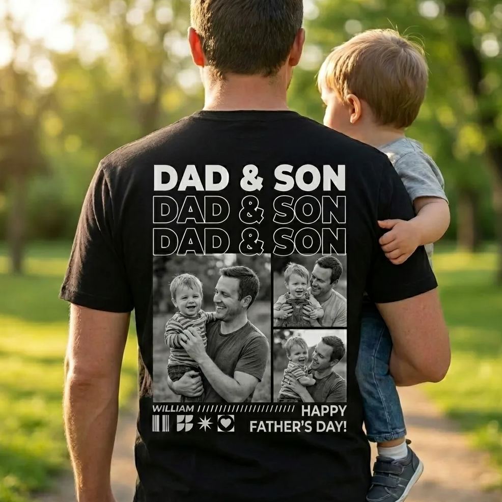 Personalized Mom & Son / Mom & Daughter / Dad & Daughter Shirt - Modern Typography Family Love Quote Tee for Parents - SantaSocks