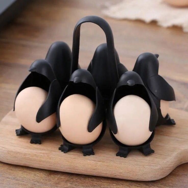 PELEG DESIGN Eggbears 3-in-1 Cook, Store and Serve Egg Holder, Bear-Shaped Boiled Egg Cooker for Making Soft or Hard Boiled Eggs, Eggies, Holds 6 Eggs for Easy Cooking and Fridge Storage