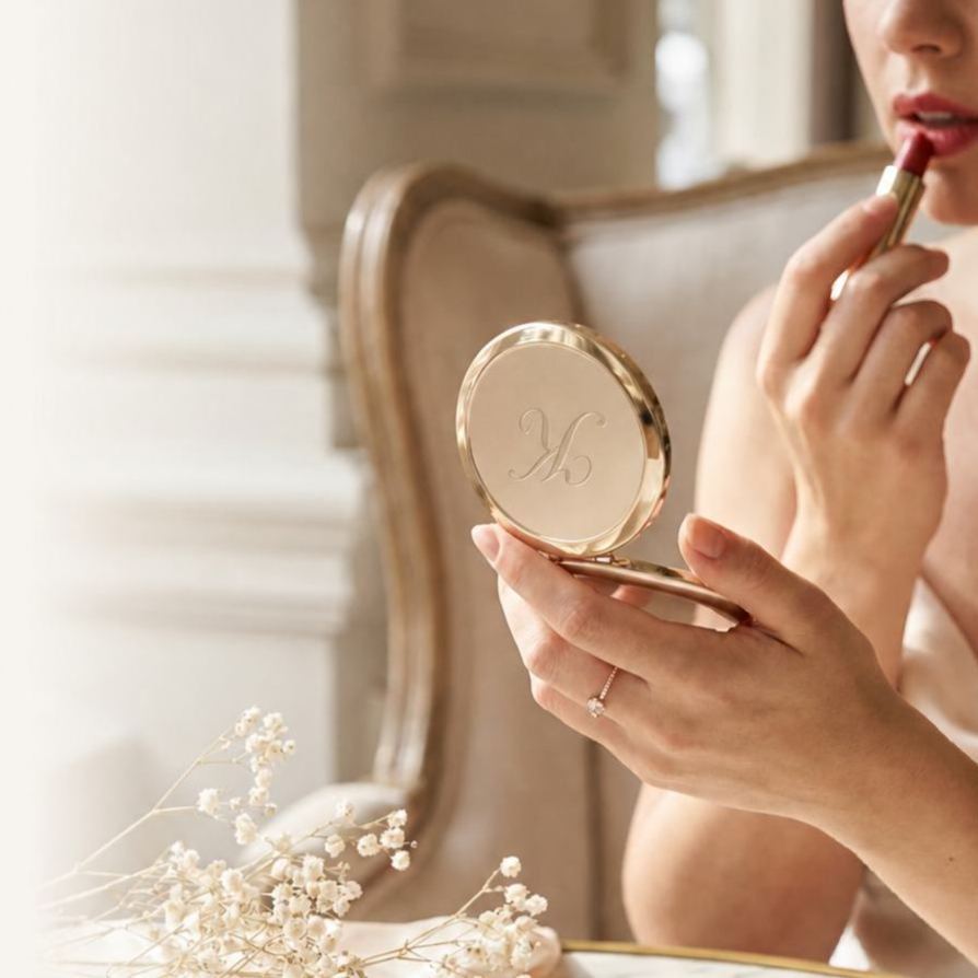Personalized Compact Mirror with Name,Custom Engraved Gold Pocket Makeup Mirror,Bridesmaid Proposal Gifts,Wedding Party Favors
