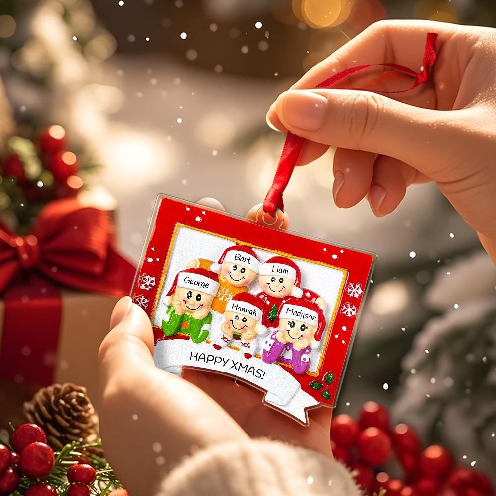 Personalized Cartoon Car Christmas Ornaments Custom Name Cartoon Cute Ornaments Merry Christmas