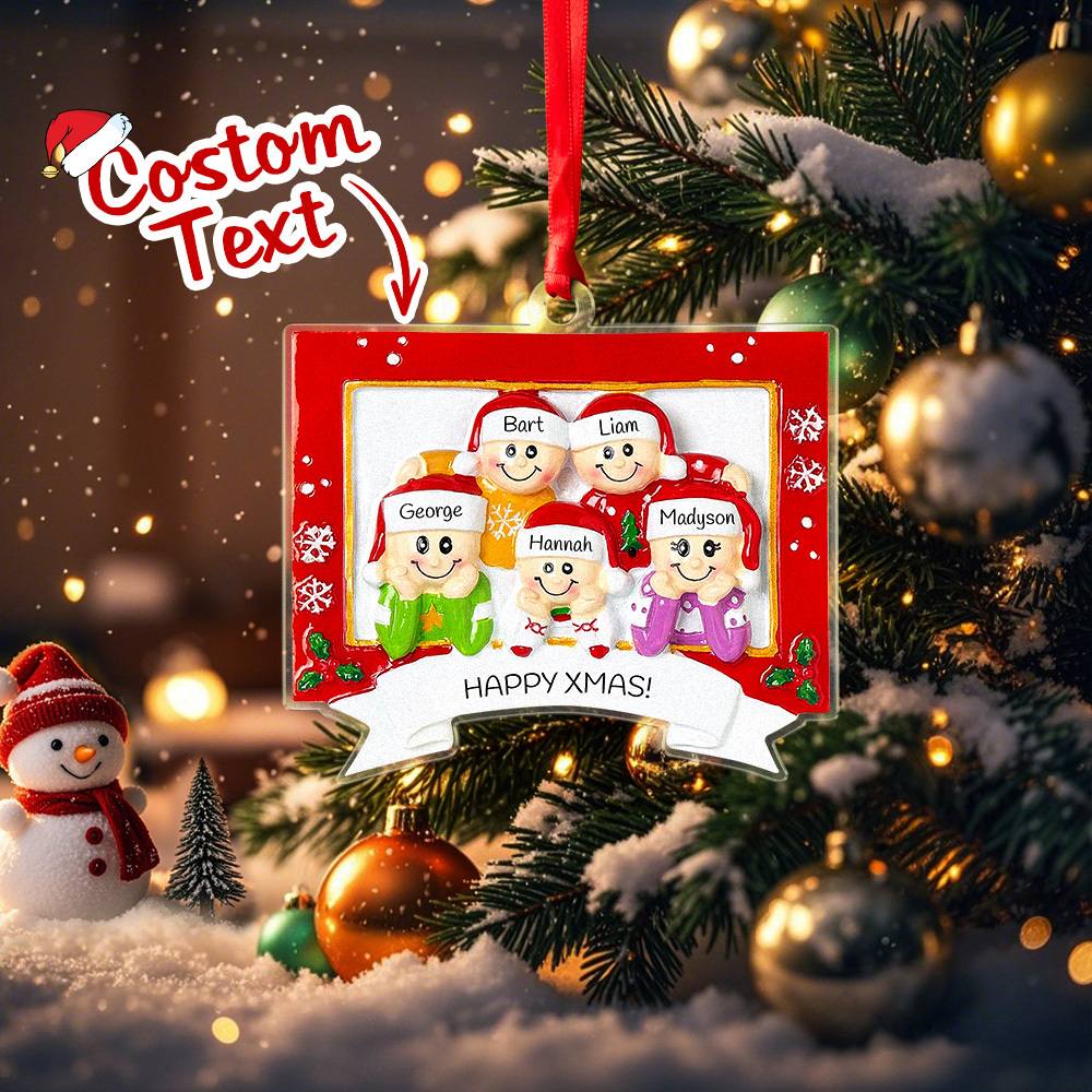 Personalized Cartoon Car Christmas Ornaments Custom Name Cartoon Cute Ornaments Merry Christmas