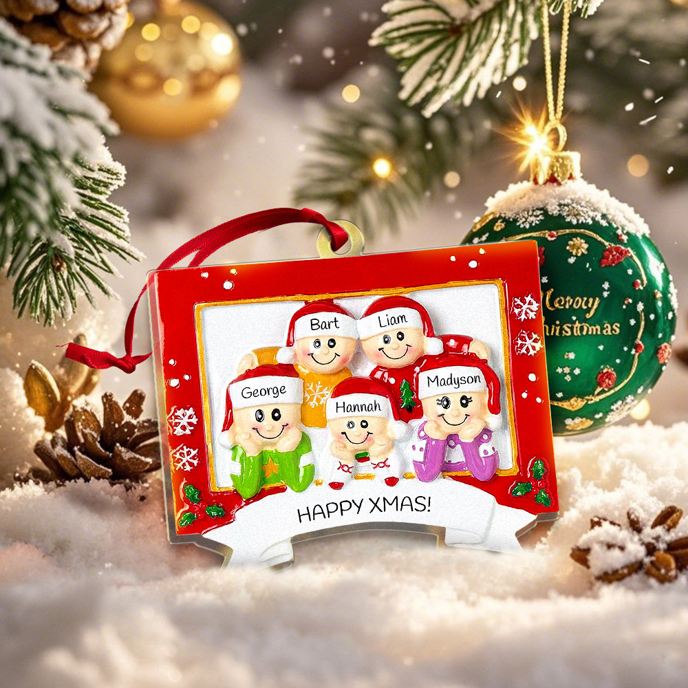 Personalized Cartoon Car Christmas Ornaments Custom Name Cartoon Cute Ornaments Merry Christmas
