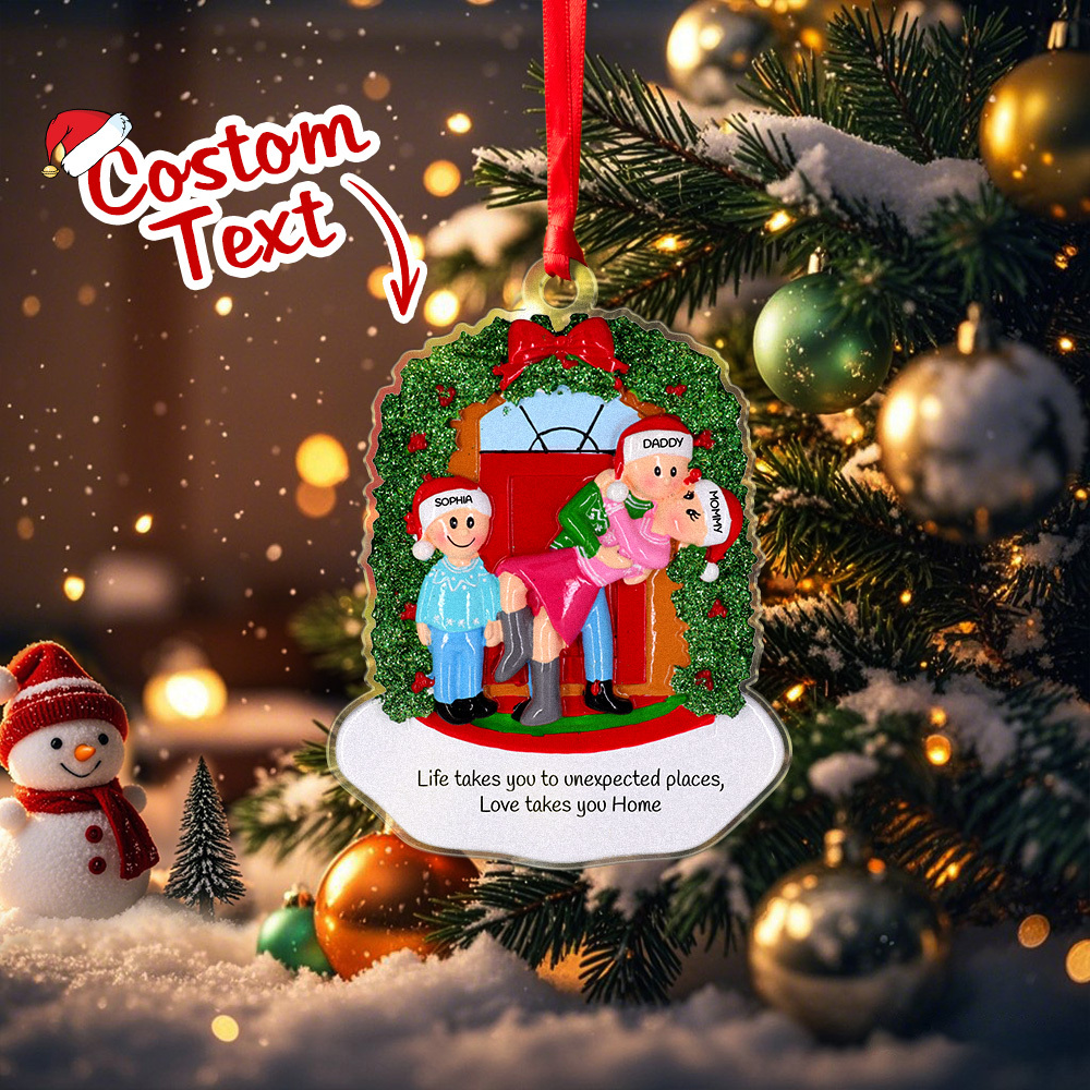 Personalized Cartoon Car Christmas Ornaments Custom Name Cartoon Cute Ornaments Merry Christmas
