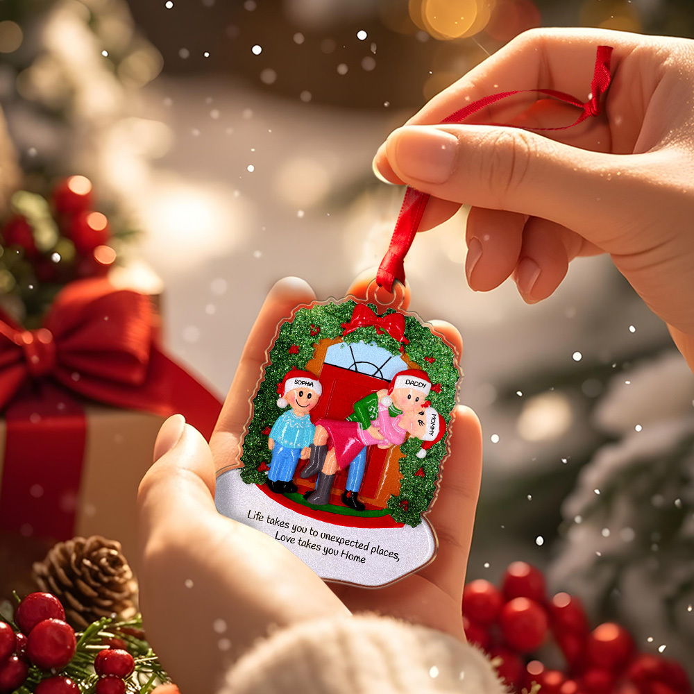 Personalized Cartoon Car Christmas Ornaments Custom Name Cartoon Cute Ornaments Merry Christmas