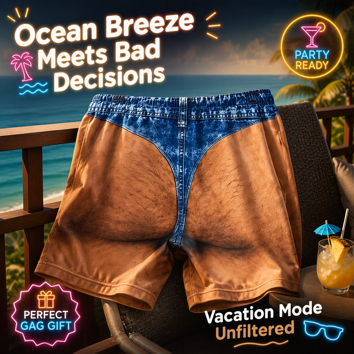 Custom Funny Denim Print Swim Trunks for Men Novelty Jean Style Beach Shorts Summer Vacation Board Shorts