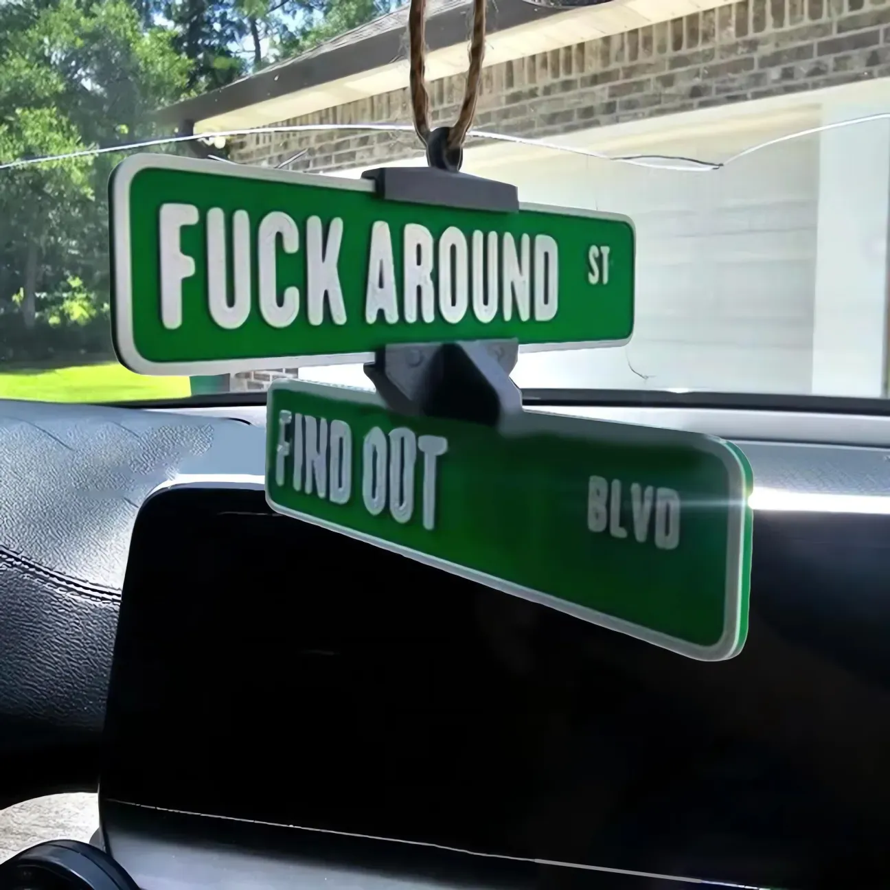 Fuck Around and Find Out Street Sign Hanger 3D Printed Funny Street Warning Sign Decoration - SantaSocks